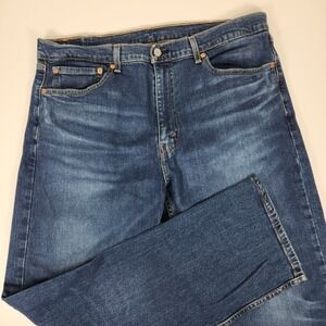 Levi's 505 Mens 38x32 Stretch Regular Fit Straight Leg Med Wash Denim Jeans